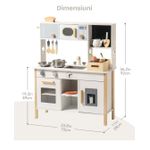Jucarii, Copii si Bebe - Jucarii si jocuri - Jucarii de rol - Bucatarii copii - Bucatarie din lemn, Copii, accesorii incluse, ladita cu alimente, prajitor de paine, aparat de gheata, 72x28x92, +3 ani - Infinity.ro