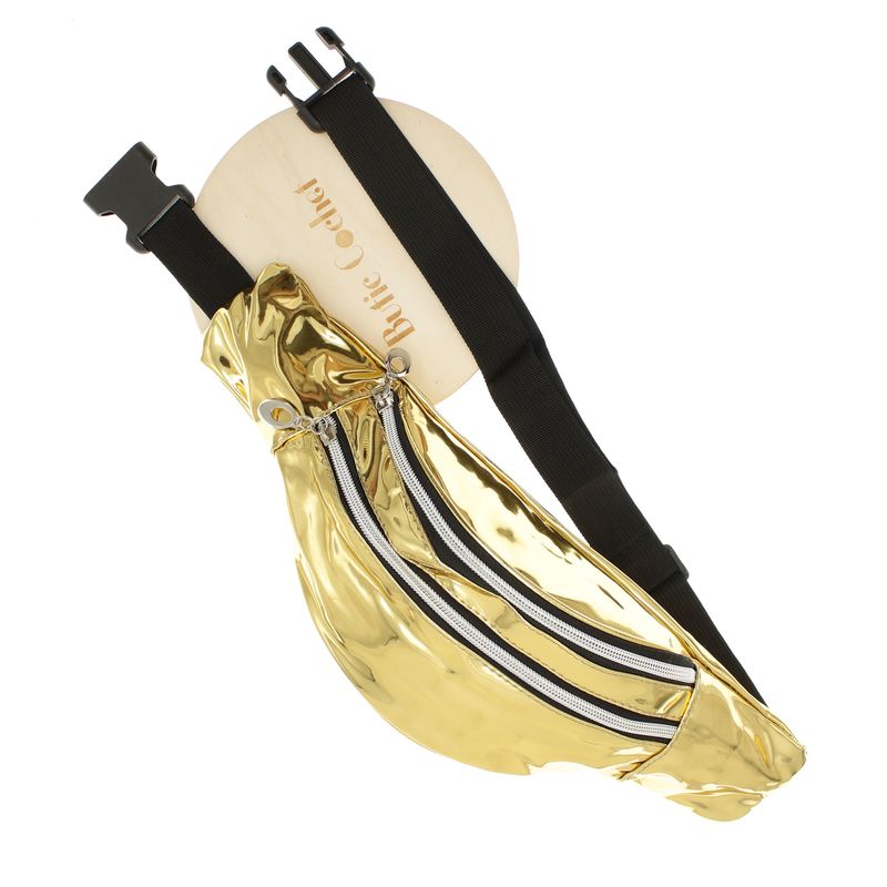 Fashion, accesorii si bijuterii - Femei - Accesorii femei - Genti si rucsacuri femei - Borseta, din material sintetic, ButicCochet, 37 x 14 cm, 2 compartimente, Auriu - BRS556 - Infinity.ro