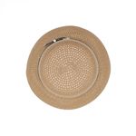 Fashion, accesorii si bijuterii - Femei - Accesorii femei - Caciuli si palarii femei - Palarie de soare dama, marime universala, 95% hartie 5% poliester, bor mic, cu accesoriu decorativ, Maro - PAL1864 - Infinity.ro