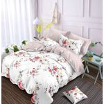 Casa si Gradina - Textile si covoare - Lenjerii de pat - Seturi de lenjerie - Lenjerie de pat 6 piese finet gros cu elastic, XXL - Model floral, YoYo, 23 - Infinity.ro