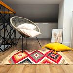 Casa si Gradina - Textile si covoare - Covoare - Covoare casa - Covor cu tesatura plata cu decor traditional - Kilim cu doua fete, 80x150 cm - 03 - Infinity.ro