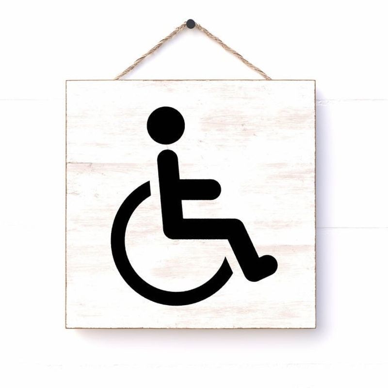 Casa si Gradina - Decoratiuni - DIY - Sabloane decorative pereti - Sablon Perete vopsire, tencuiala 0.7mm Handicap Symbol Refolosibil, model MXSP7236, 300 x 300 mm, 0.70mm - Infinity.ro