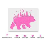 Casa si Gradina - Decoratiuni - DIY - Sabloane decorative pereti - Sablon Perete vopsire, tencuiala 0.7mm Urs de Padure model MXSP7430, 200 x 200 mm - Infinity.ro