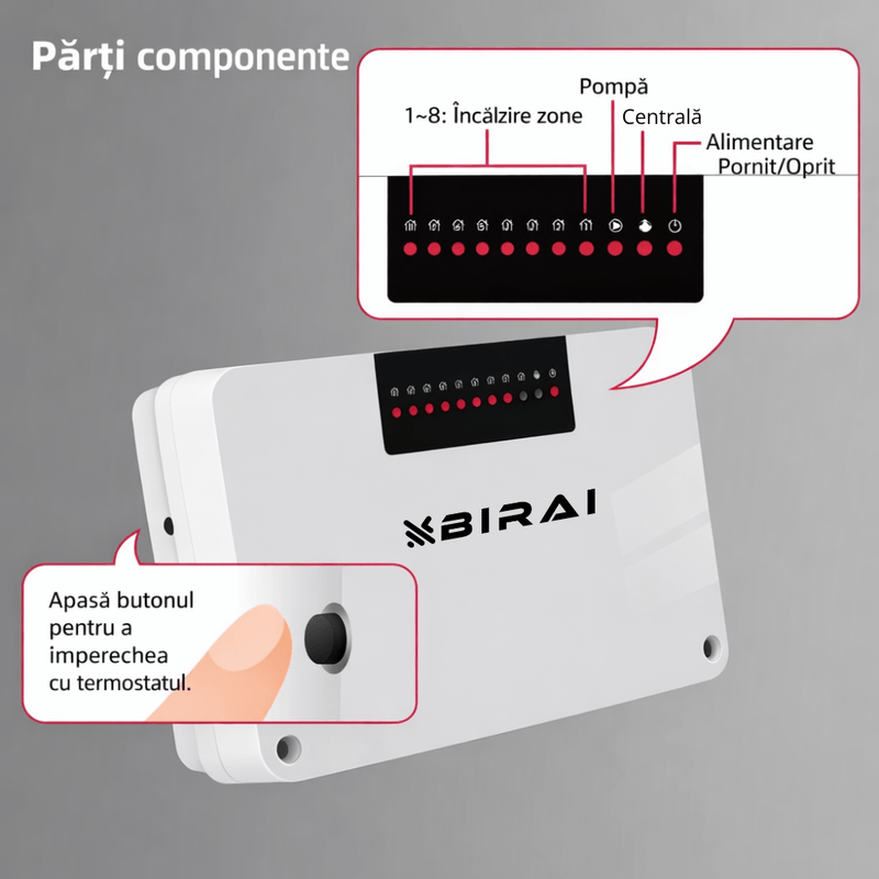 Casa si Gradina - Termice - Centrale termice si accesorii - Accesorii incalzire - BIRAI SmartHeat Hub RF Wireless, WiFi Heating Controller, Boiler & Pump Compatible, Smart Home, White - Infinity.ro