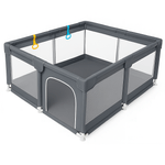 Casa si Gradina - Mobilier - Mobilier copii - Tarcuri copii - Tarc de joaca pentru copii, HappyKID,4 inele ridicare plasa de protectie si usa cu fermoar,dimensiuni 120x120x65cm - Infinity.ro