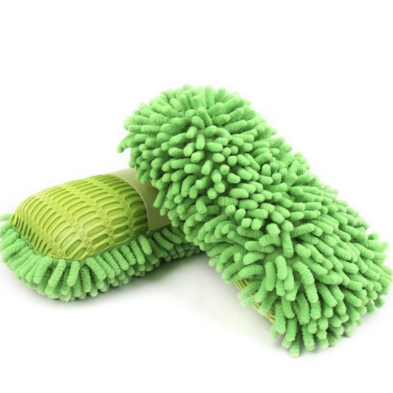 Market - Curatenie si intretinere casa - Produse bucatarie - Lavete si bureti - Burete auto din microfibra chenille Verde R-032 - Infinity.ro