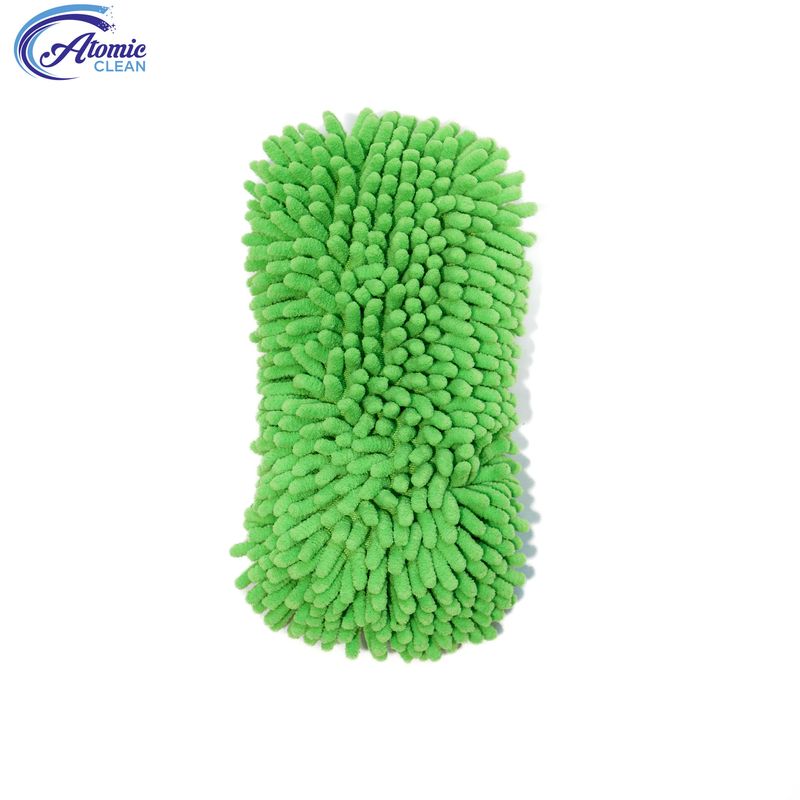 Market - Curatenie si intretinere casa - Produse bucatarie - Lavete si bureti - Burete auto din microfibra chenille Verde R-032 - Infinity.ro