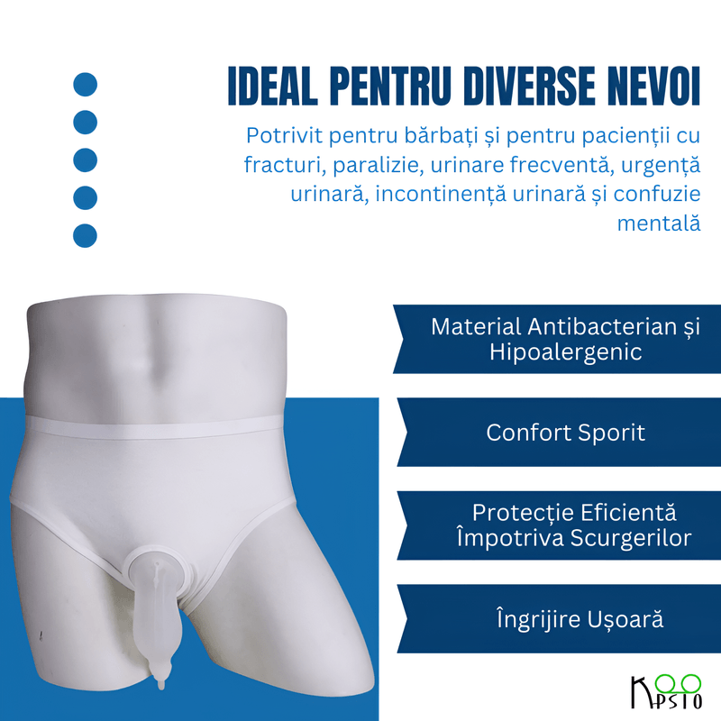 Ingrijire personala si Cosmetice - Ingrijire personala - Igiena intima - Scutece adulti si chiloti incontinenta - Set Chiloti Urinari Barbati Koopsio, Solutie Eficienta Incontinenta Marime 4XL 78-104 - Infinity.ro