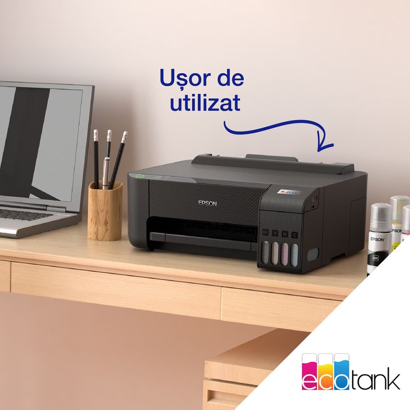 PC, gaming si accesorii - Imprimante, scanere & consumabile - Imprimante - Imprimante si multifunctionale - Imprimanta inkjet color CISS Epson EcoTank L1270, A4, USB, Wireless - Infinity.ro