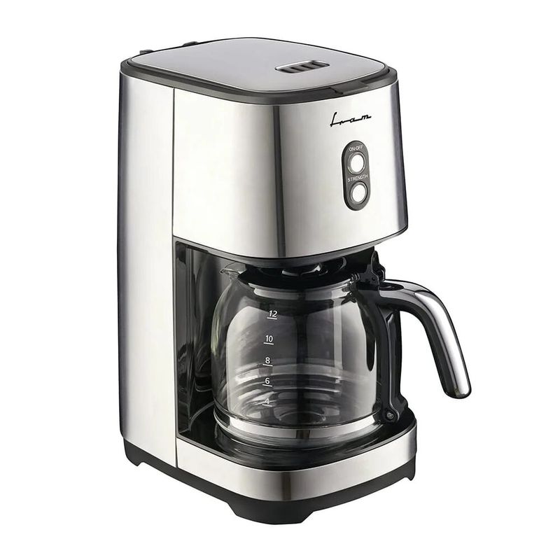 Electronice si Electrocasnice - Electrocasnice bucatarie - Preparare bauturi - Cafetiere - Cafetiera FRAM FCM-915IX, 900W, 1.5l, filtru detasabil si lavabil, functie anti-picurare, Argintiu - Infinity.ro