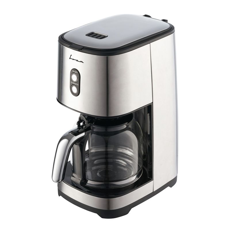 Electronice si Electrocasnice - Electrocasnice bucatarie - Preparare bauturi - Cafetiere - Cafetiera FRAM FCM-915IX, 900W, 1.5l, filtru detasabil si lavabil, functie anti-picurare, Argintiu - Infinity.ro