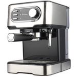 Electronice si Electrocasnice - Electrocasnice bucatarie - Preparare bauturi - Espressoare - Espressor manual FRAM FEM-850BKSS, 850W, 15 bar, rezervor apa 1.5L, Argintiu - Infinity.ro