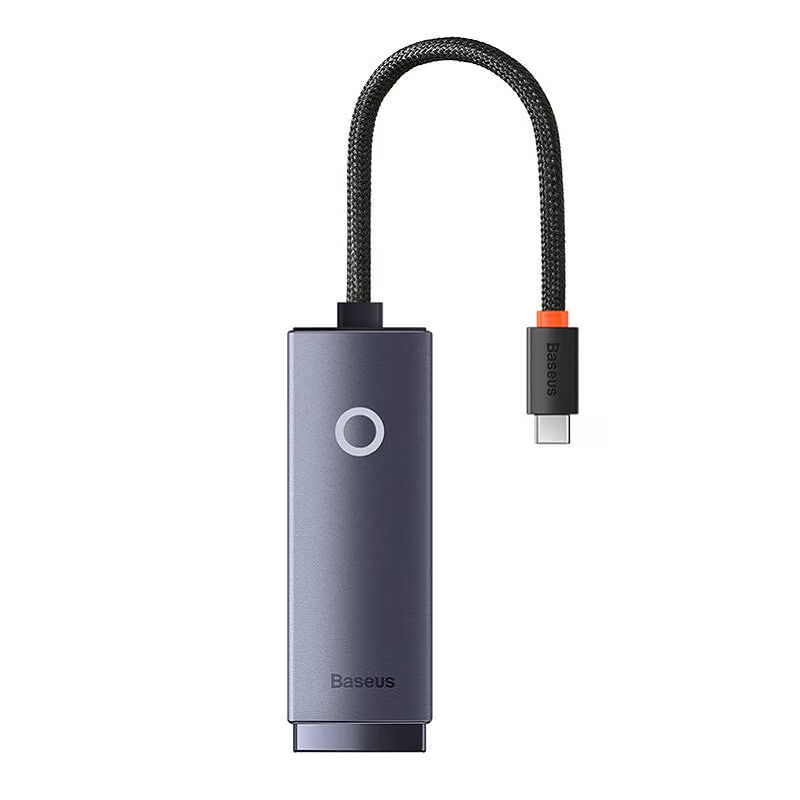 PC, gaming si accesorii - Retelistica - Cabluri si accesorii - Adaptor de retea extern Baseus Lite Series, USB-C la RJ45, Viteza de pana la 1000 Mbps, Gri - Infinity.ro