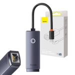 PC, gaming si accesorii - Retelistica - Cabluri si accesorii - Adaptor de retea extern Baseus Lite Series, USB-C la RJ45, Viteza de pana la 1000 Mbps, Gri - Infinity.ro