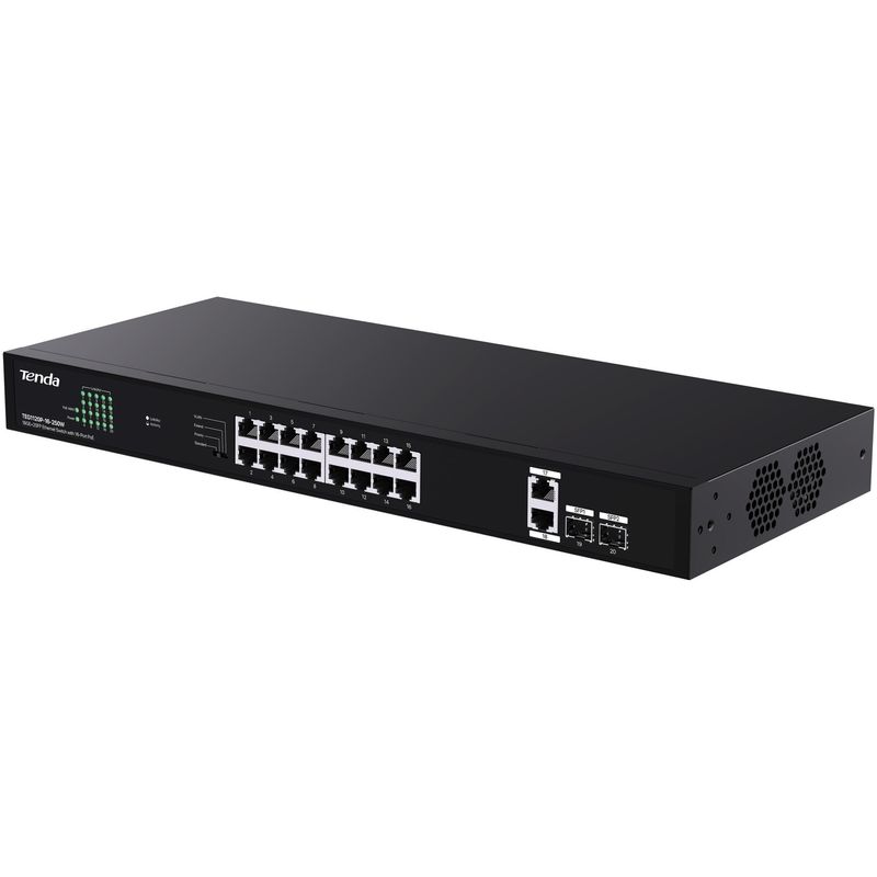 PC, gaming si accesorii - Retelistica - Switch-uri - Switch-uri cu management - Switch PoE+(230W) fara management, 4 preconfigurari, 18×RJ45 1Gbps (16×PoE+), 2×SFP 1Gbps - Infinity.ro