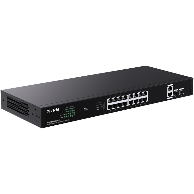 PC, gaming si accesorii - Retelistica - Switch-uri - Switch-uri cu management - Switch PoE+(230W) fara management, 4 preconfigurari, 18×RJ45 1Gbps (16×PoE+), 2×SFP 1Gbps - Infinity.ro
