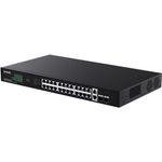 PC, gaming si accesorii - Retelistica - Switch-uri - Switch-uri cu management - Switch PoE+(370W) fara management, 4 preconfigurari, 26×RJ45 1Gbps (24×PoE+), 2×SFP 1Gbps, rack - Infinity.ro