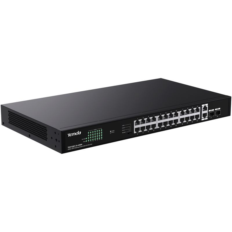 PC, gaming si accesorii - Retelistica - Switch-uri - Switch-uri cu management - Switch PoE+(370W) fara management, 4 preconfigurari, 26×RJ45 1Gbps (24×PoE+), 2×SFP 1Gbps, rack - Infinity.ro