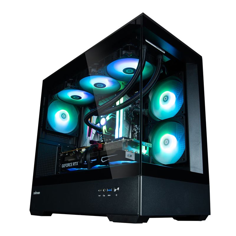 PC, gaming si accesorii - Componente PC - Componente - Carcase PC si server - Carcasa Zalman P30, Mini Tower, Gaming, 3 ventilatoare incluse, USB Type-C, Negru - Infinity.ro