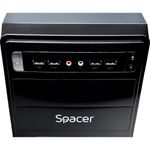 PC, gaming si accesorii - Componente PC - Componente - Carcase PC si server - Carcasa Spacer Moon, ATX Mini-Tower, Sursa 450W, Neagra - Infinity.ro