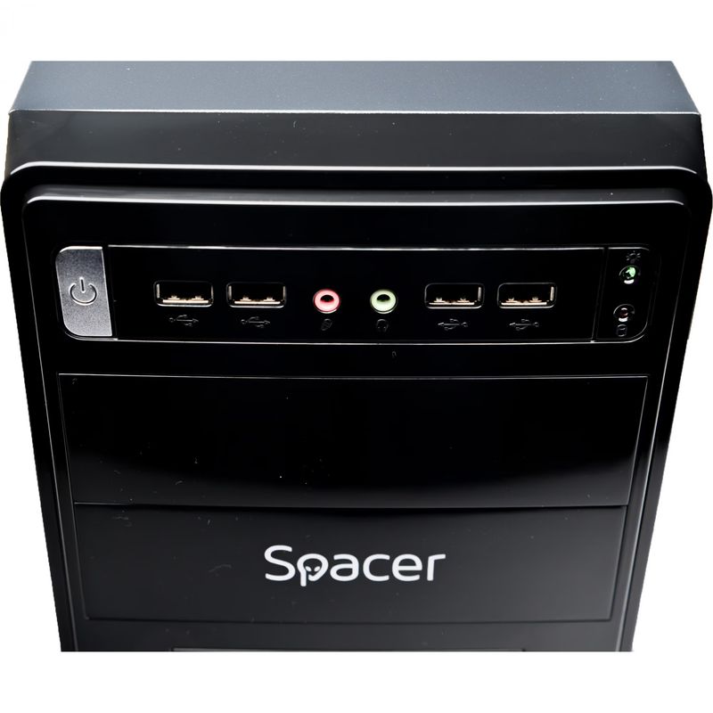 PC, gaming si accesorii - Componente PC - Componente - Carcase PC si server - Carcasa Spacer Moon, ATX Mini-Tower, Sursa 450W, Neagra - Infinity.ro