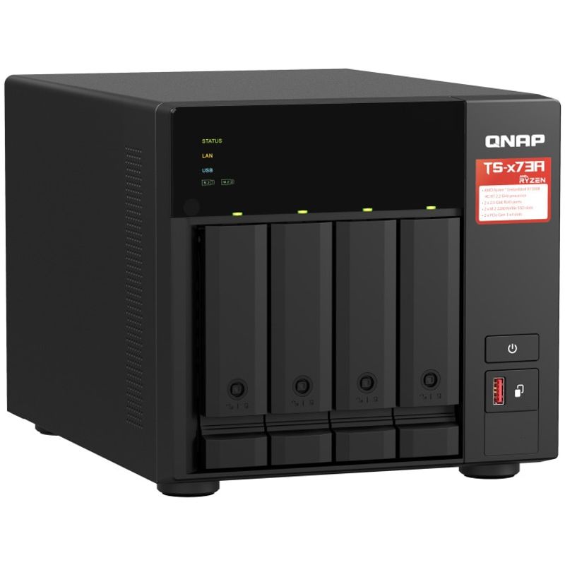PC, gaming si accesorii - Retelistica - Network Attached Storage - NAS - NAS Qnap TS-473A-8G, Procesor AMD Ryzen V1500B, 4-Bay, 8GB DDR4, 2x 2.5GbE - Infinity.ro