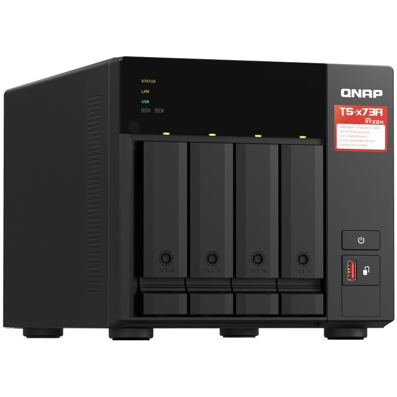 PC, gaming si accesorii - Retelistica - Network Attached Storage - NAS - NAS Qnap TS-473A-8G, Procesor AMD Ryzen V1500B, 4-Bay, 8GB DDR4, 2x 2.5GbE - Infinity.ro
