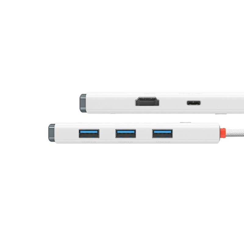 Laptop, Telefoane si Tablete - Telefoane mobile si accesorii - Accesorii Telefoane - Baterii externe - Docking Station Baseus WKQX040002, 6-in-1, PD 100W, Alb - Infinity.ro