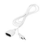 Casa si Gradina - Electrice - Accesorii electrice - Prelungitoare, triple, fise - Prelungitor cu soclu, Orno, PVC, 2 pini, 230 VAC, 3 m, Alb - Infinity.ro