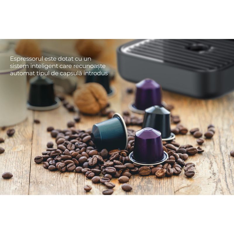 Electronice si Electrocasnice - Electrocasnice bucatarie - Preparare bauturi - Espressoare - Espressor capsule 4 in 1 Heinner HEMC-DD15BK, 1525W, 1.5l, compatibil Nespresso/Dolce Gusto, Negru - Infinity.ro