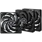 PC, gaming si accesorii - Componente PC - Coolere si Ventilatoare PC - Ventilatoare PC - Ventilator ARCTIC P12 SLIM PWM PST, pachet 3 ventilatoare, Negru - Infinity.ro