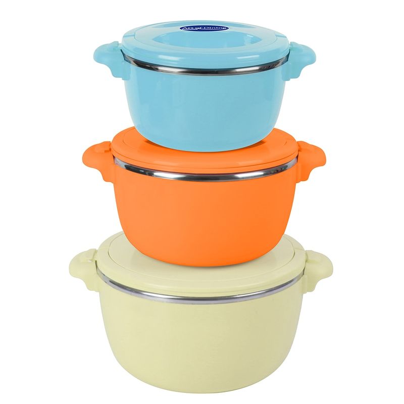 Casa si Gradina - Bucatarie si vesela - Organizare si depozitare bucatarie - Cutii alimentare - Set 3 caserole termice Art of dining by HEINNER Belly Beige, 2+4+6L, bej - Infinity.ro
