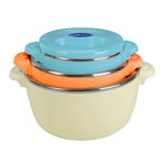 Casa si Gradina - Bucatarie si vesela - Organizare si depozitare bucatarie - Cutii alimentare - Set 3 caserole termice Art of dining by HEINNER Belly Beige, 2+4+6L, bej - Infinity.ro