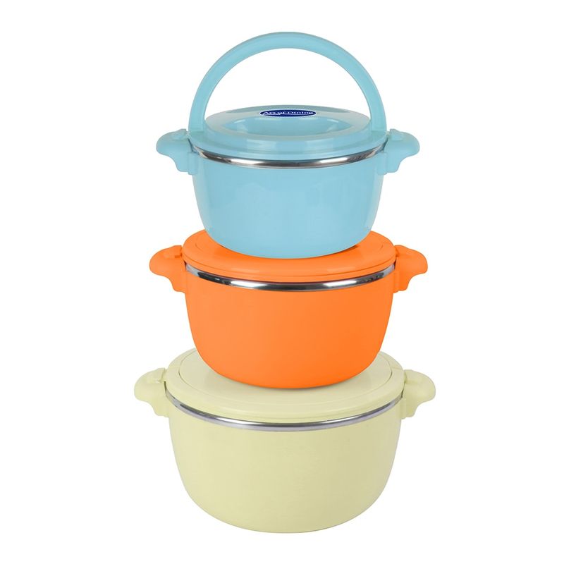 Casa si Gradina - Bucatarie si vesela - Organizare si depozitare bucatarie - Cutii alimentare - Set 3 caserole termice Art of dining by HEINNER Belly Beige, 2+4+6L, bej - Infinity.ro