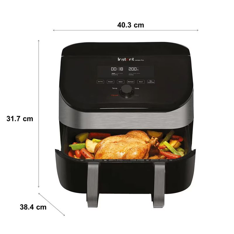Electronice si Electrocasnice - Electrocasnice bucatarie - Aparate de gatit & desert - Friteuze - Friteuza cu aer cald Instant Pot Vortex Plus 8.5 VersaZone, 1700W, 6 functii, SyncCook & Finish - Infinity.ro