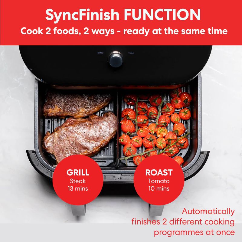 Electronice si Electrocasnice - Electrocasnice bucatarie - Aparate de gatit & desert - Friteuze - Friteuza cu aer cald Instant Pot Vortex Plus 8.5 VersaZone, 1700W, 6 functii, SyncCook & Finish - Infinity.ro