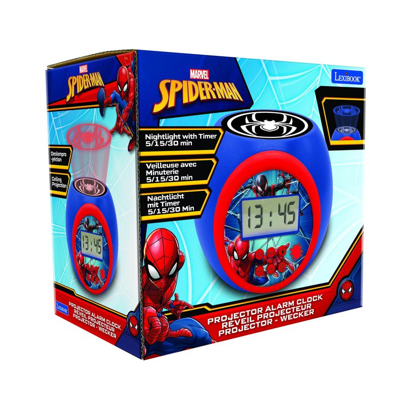 Jucarii, Copii si Bebe - Jucarii si jocuri - Jucarii & jocuri educative - Laptopuri, tablete si gadget-uri copii - Ceas desteptator Lexibook - Spider-Man, cu proiector - Infinity.ro