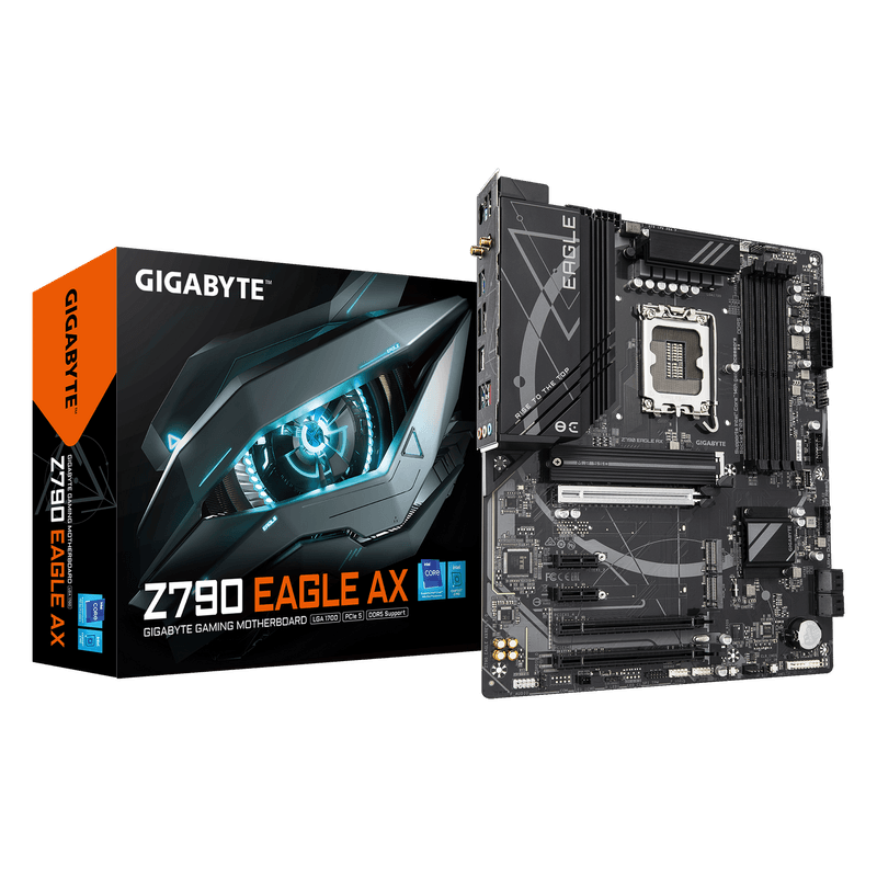 PC, gaming si accesorii - Componente PC - Componente - Placi de baza - Placa de baza GIGABYTE Z790 EAGLE AX, DDR5, LGA1700, WI-FI, BT, ATX, Negru - Infinity.ro