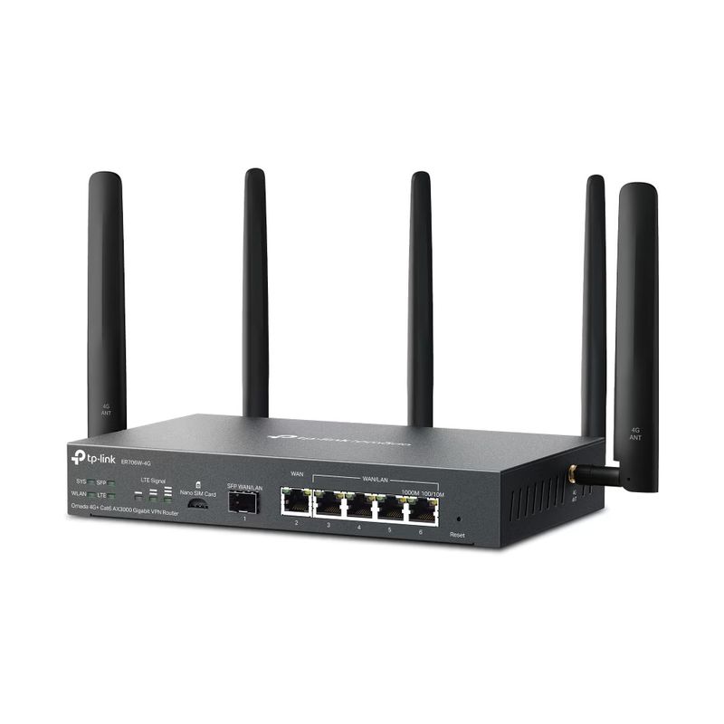 PC, gaming si accesorii - Retelistica - Wireless - Routere Wireless - Router VPN Wireless TP-LINK ER706W-4G, AX3000, Multi-WAN, 4G+ Cat6, Omada Mesh, Wi-Fi 6 - Infinity.ro
