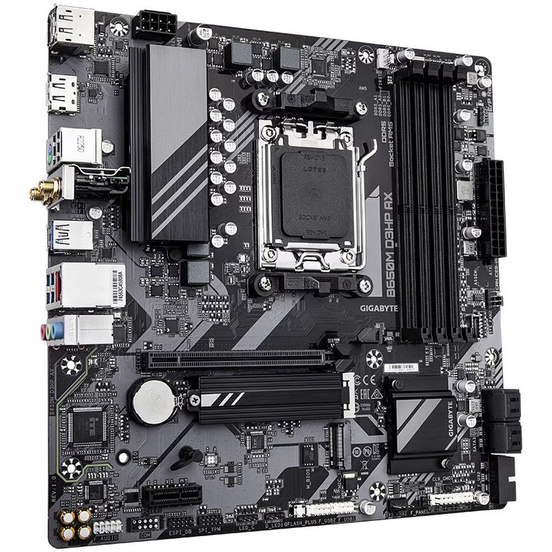 PC, gaming si accesorii - Componente PC - Componente - Placi de baza - Placa de baza Gigabyte B650M D3HP AX, AMD B650, Socket AM5, mATX - Infinity.ro