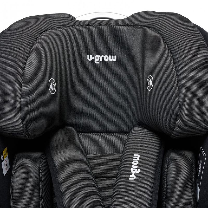 Jucarii, Copii si Bebe - Carucioare si articole de transport - Scaune auto copii - Scaun auto U-Grow Goldfix Plus UG-VTN40BK, i-Size 76-150cm, Bluetooth, negru - Infinity.ro