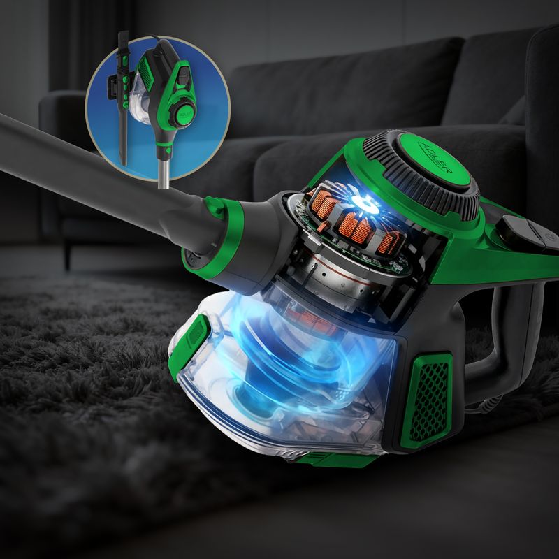 Electronice si Electrocasnice - Ingrijirea locuintei - Aspiratoare - Aspirator Vertical 2in1 Adler AD 7083 Capacitate Colectare 0.8L 15000Pa Filtru HEPA 13 700W Verde - Infinity.ro