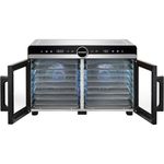 Electronice si Electrocasnice - Electrocasnice bucatarie - Aparate de gatit & desert - Aparate de gatit cu aburi - Deshidrator fructe si legume Heinner DualDry Elite HFD-KDDB1400BKSS, 1400W, 16 tavi inox, Dubla compartimentare, Negru - Infinity.ro