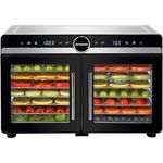 Electronice si Electrocasnice - Electrocasnice bucatarie - Aparate de gatit & desert - Aparate de gatit cu aburi - Deshidrator fructe si legume Heinner DualDry Elite HFD-KDDB1400BKSS, 1400W, 16 tavi inox, Dubla compartimentare, Negru - Infinity.ro
