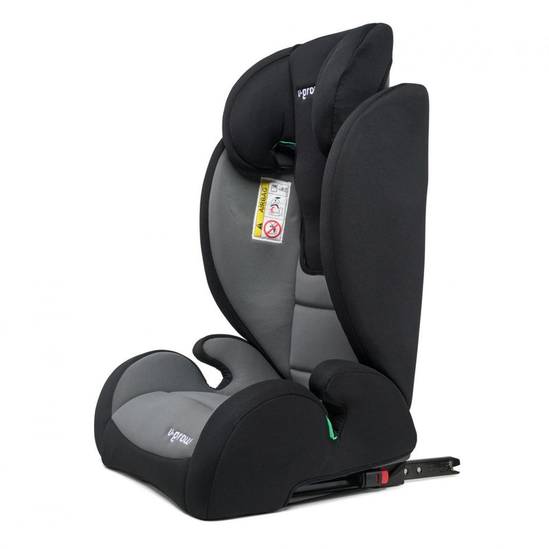 Jucarii, Copii si Bebe - Carucioare si articole de transport - Scaune auto copii - Scaun auto U-Grow UG-HB59, i-Size 100-150cm, Isofix, gri/negru - Infinity.ro