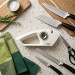 Casa si Gradina - Bucatarie si vesela - Ustensile bucatarie - Ascutitoare cutite - Ascutitor cutite Adler AD4530, multifunctional 5 trepte, invelis diamantat si ceramic, Negru/Argintiu - Infinity.ro