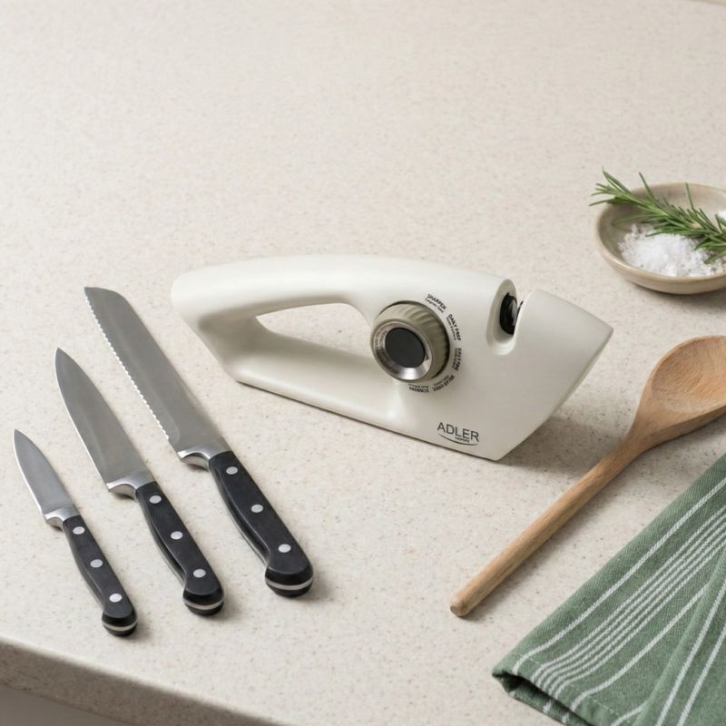 Casa si Gradina - Bucatarie si vesela - Ustensile bucatarie - Ascutitoare cutite - Ascutitor cutite Adler AD4530, multifunctional 5 trepte, invelis diamantat si ceramic, Negru/Argintiu - Infinity.ro