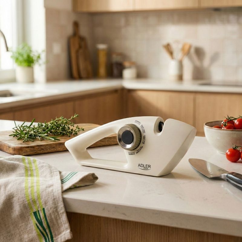 Casa si Gradina - Bucatarie si vesela - Ustensile bucatarie - Ascutitoare cutite - Ascutitor cutite Adler AD4530, multifunctional 5 trepte, invelis diamantat si ceramic, Negru/Argintiu - Infinity.ro