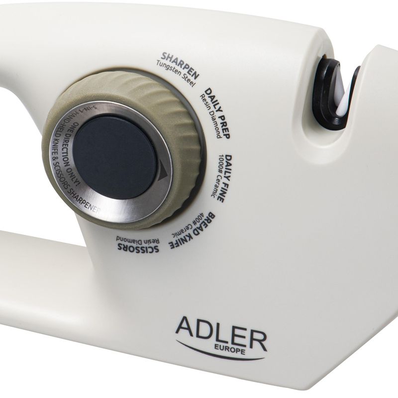 Casa si Gradina - Bucatarie si vesela - Ustensile bucatarie - Ascutitoare cutite - Ascutitor cutite Adler AD4530, multifunctional 5 trepte, invelis diamantat si ceramic, Negru/Argintiu - Infinity.ro