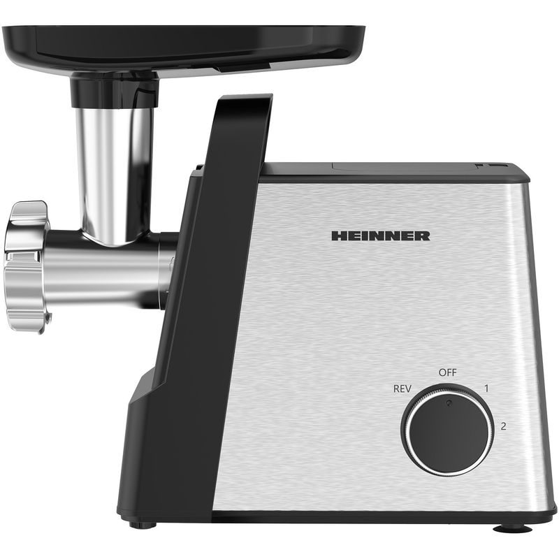 Electronice si Electrocasnice - Electrocasnice bucatarie - Mixere, tocatoare & roboti de bucatarie - Masini de tocat - Masina de tocat Heinner Meatmaster HMG-2100SS3, 2100W, 1.8 kg/min, accesoriu rosii, Negru/Inox - Infinity.ro